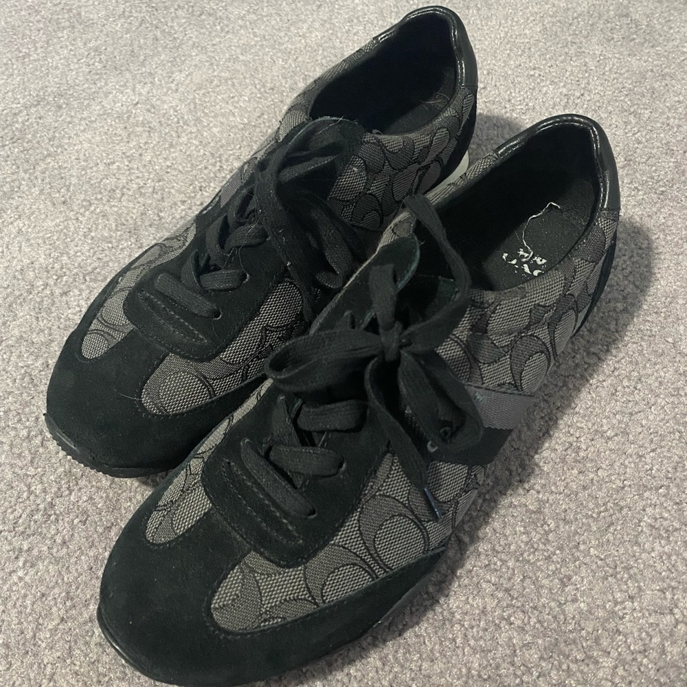 COACH SNEAKERS black originally $125 cute and comfy size 8